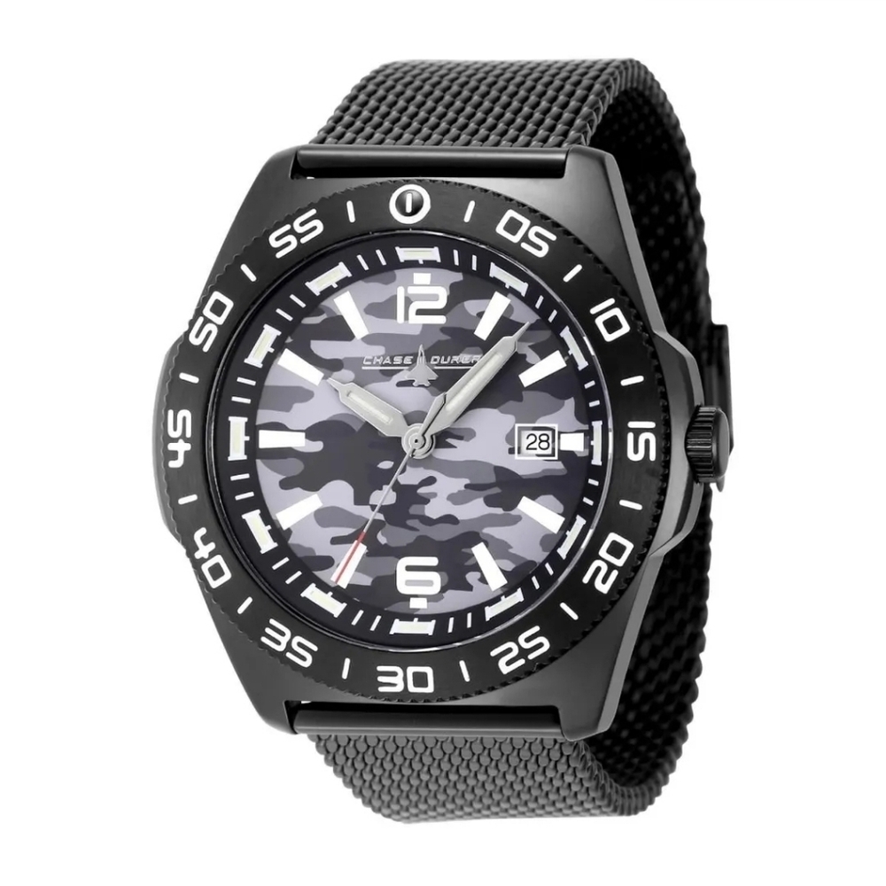 NEW Invicta CDW-0181 Chase Durer Men's Watch 45mm Black Mesh Adjustable Bracelet
